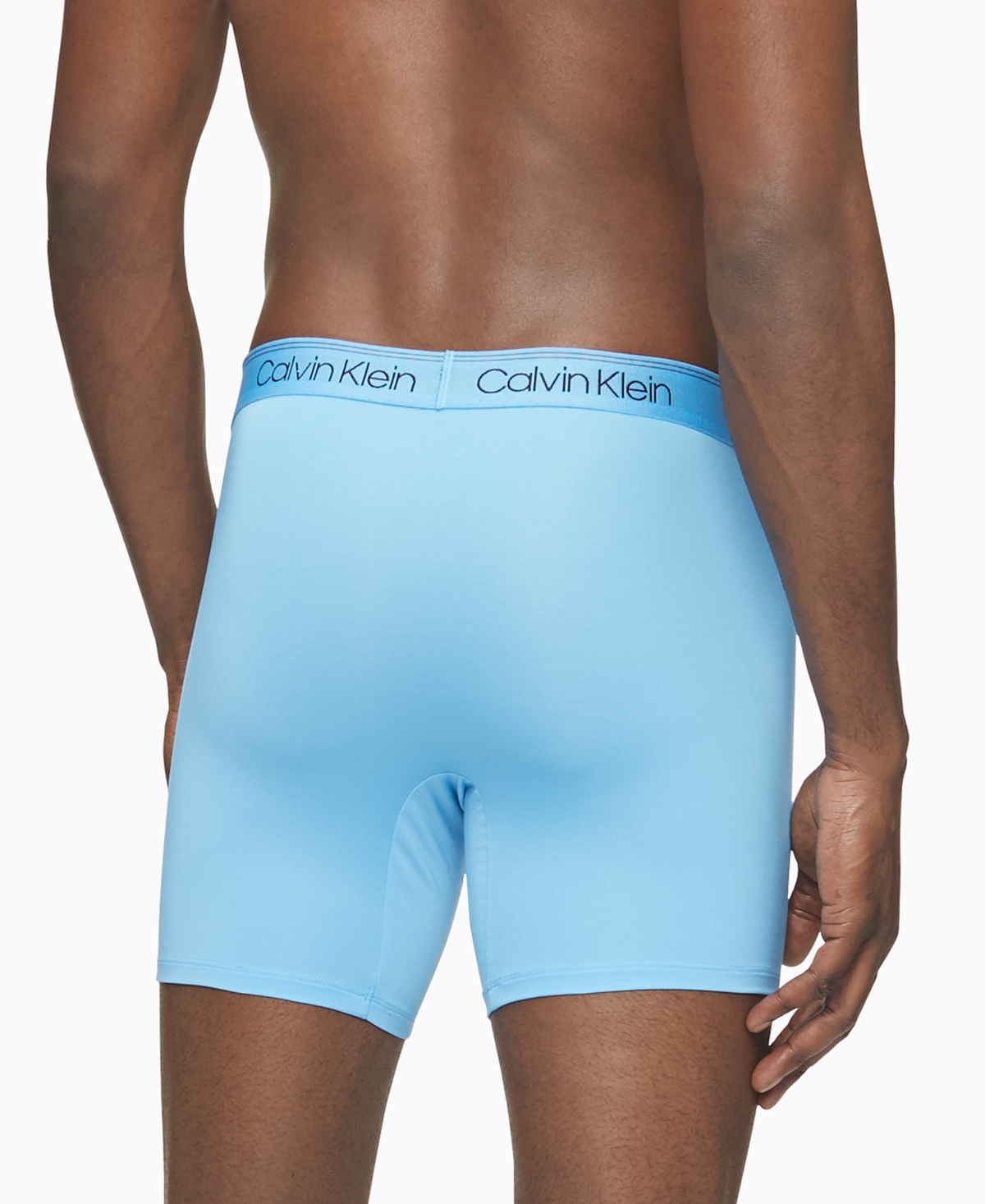 Shop Calvin Klein Men's 3-pack Microfiber Stretch Boxer Briefs Underwear In Navy,artesian,paradise