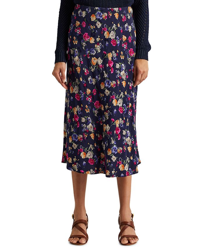 Lauren Ralph Lauren Petite Floral Jacquard Midi Skirt Macy s