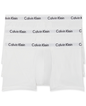 Calvin Klein Men's 3-Pack Cotton Stretch Low-Rise Trunks