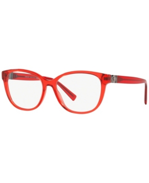 Versace Ve3273 Women's Round Eyeglasses In Transparent Red