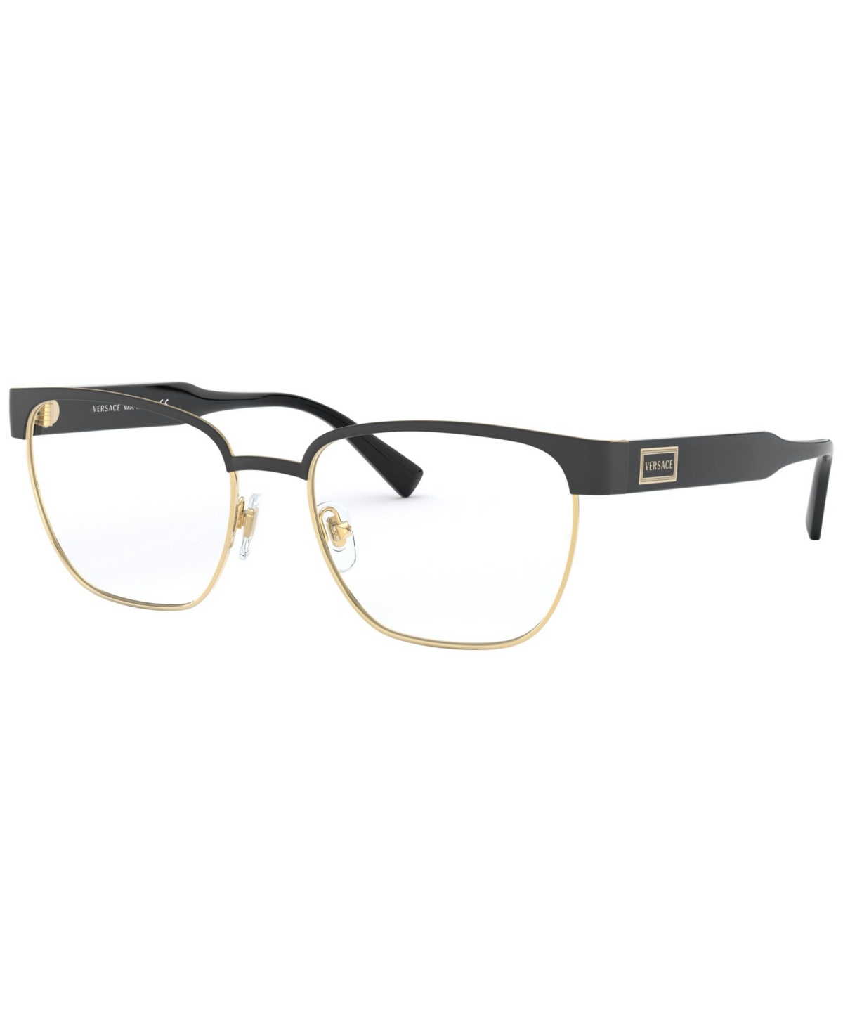 VE1264 Men's Pillow Eyeglasses - Black Gold-Tone