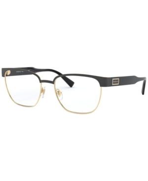 Versace Ve1264 Men's Pillow Eyeglasses In Black Gold-tone