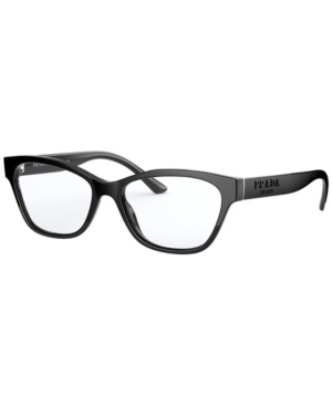 Prada Pr 03wv Women's Rectangle Eyeglasses In Black