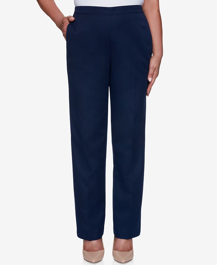 Alfred Dunner Petite Anchor's Away Pull-On Pants - Macy's