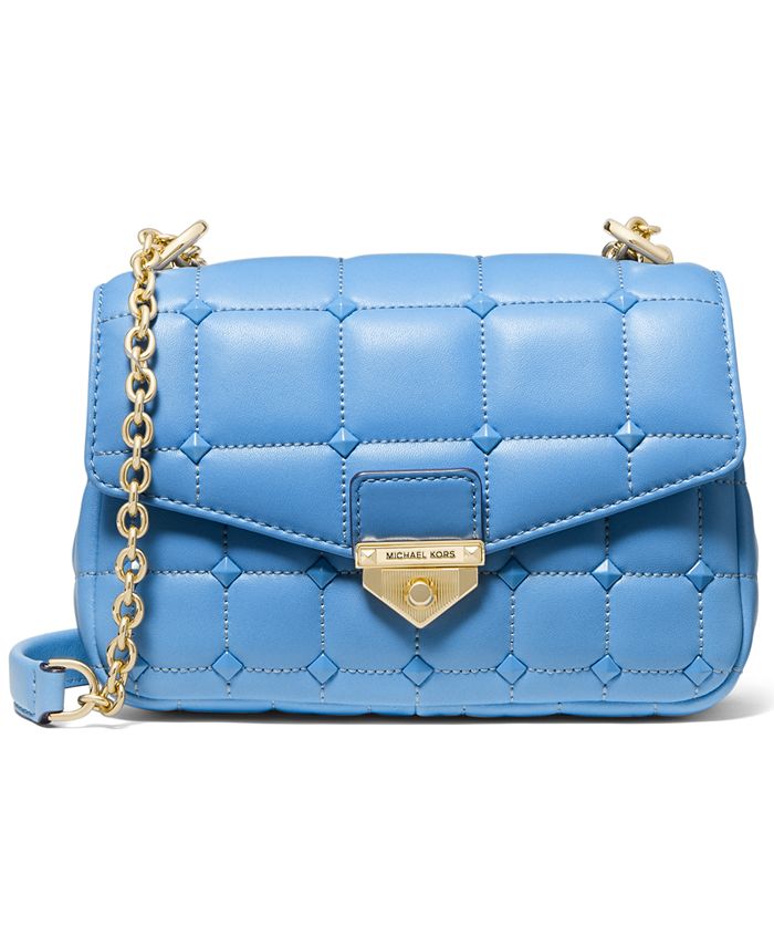 Michael Kors Pale Blue Soho Small Quilted Leather Shoulder Bag