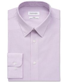 Calvin Klein Men's Steel Regular-Fit Non-Iron Stretch Performance Dress Shirt