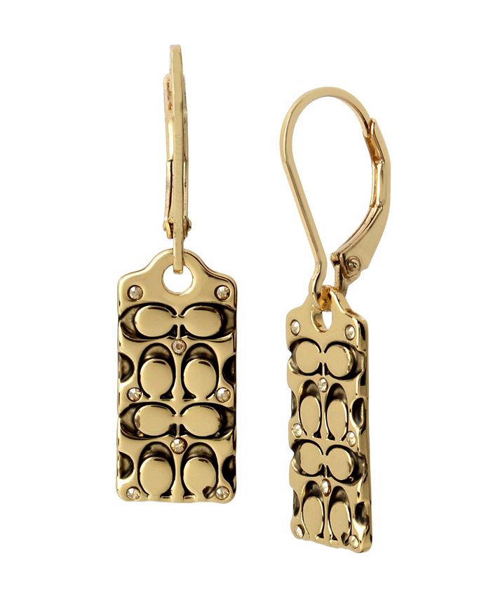 COACH - Quilted C Swarovski&reg; crystals Drop Earrings