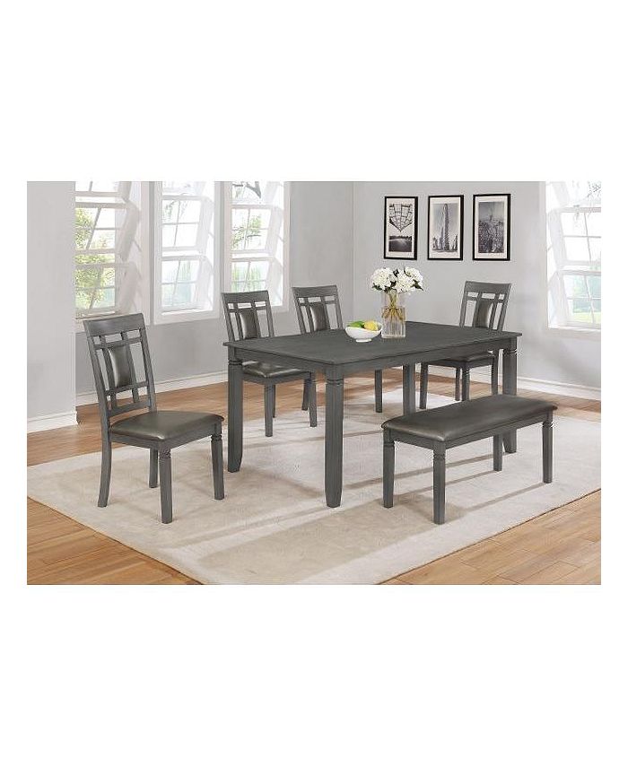 Macy's CLOSEOUT! Lake Norman Dining table + 4Side Chairs, and Bench