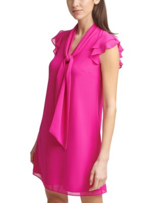 Vince Camuto Ruffle-Sleeve Shift Dress - Macy's