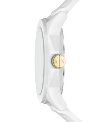 AX Women's White Silicone Strap Watch with Luggage Tag 36mm