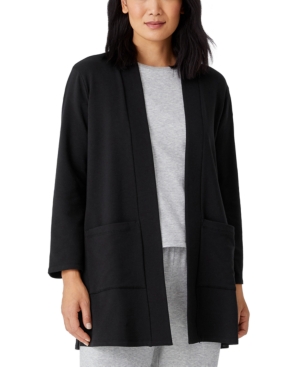 EILEEN FISHER ORGANIC OPEN-FRONT JACKET, REGULAR AND PLUS SIZES