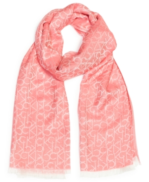 Calvin Klein Monogram Ck Logo-Print Pashmina
