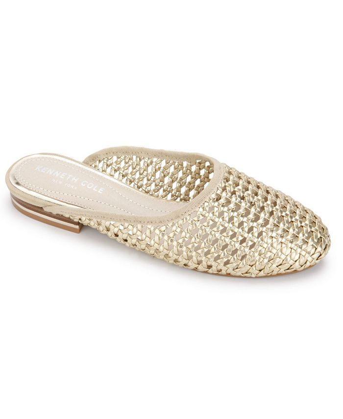 woven slide mules