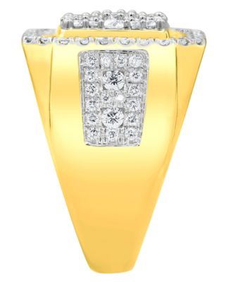 Men's Diamond Cluster Ring (3 ct. t.w.) in 10k Yellow, White or Rose Gold