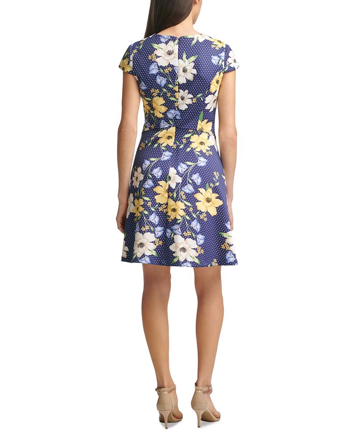 Jessica Howard Floral-Print Fit & Flare Dress - Macy's