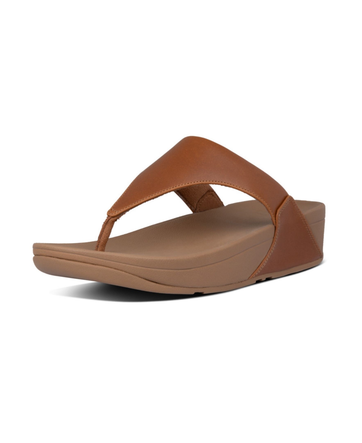 Fitflop Lulu Leather Toepost Womens Flip-flop In Light Tan 592