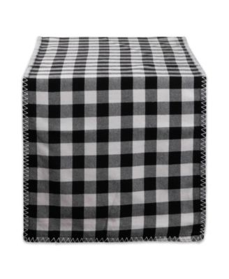 Christmas Buffalo Check with Embroidery Table Runner