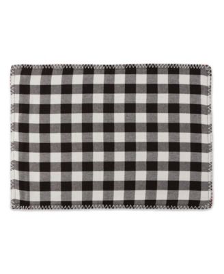 Christmas Buffalo Check with Embroidery Placemat, Set of 6