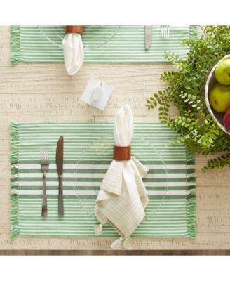 Stripes with Fringe Placemat, Set of 6
