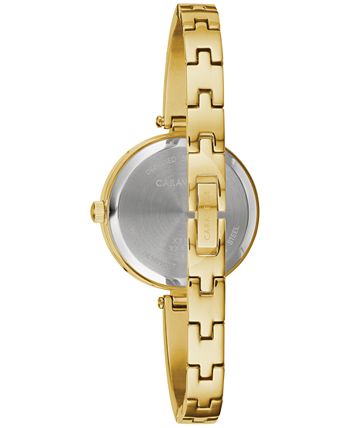 Caravelle - Women's Gold-Tone Stainless Steel Bangle Bracelet Watch 26mm