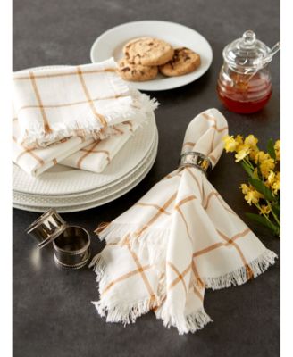 Check Fringed Napkin, Set of 6