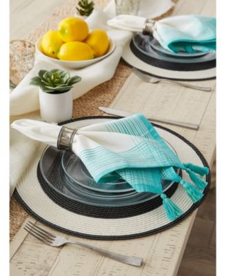 Variegated Stripe with Tassel Napkin, Set of 6