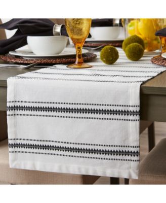 Zig Dobby Stripe Table Runner