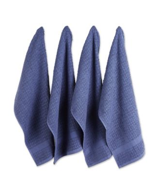 Solid Waffle Terry Dishtowel, Set of 4