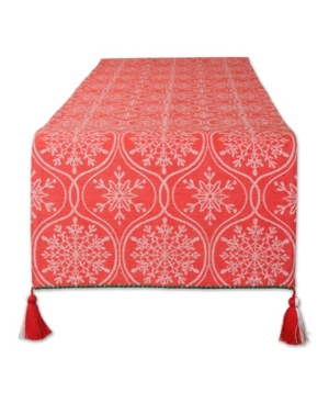 Design Imports Joyful Snowflakes Jacquard Collection For Everyday Use, Holidays And Dinner Parties, Table Runner, 1 In Multicolor