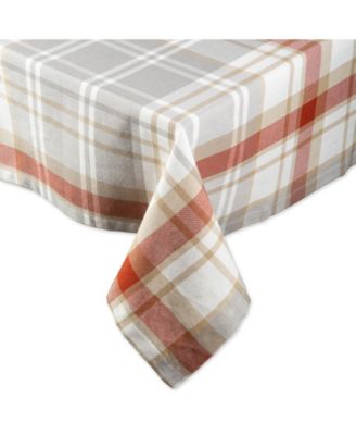 Thanksgiving Cozy Picnic, Plaid Tablecloth, 52" x 52"
