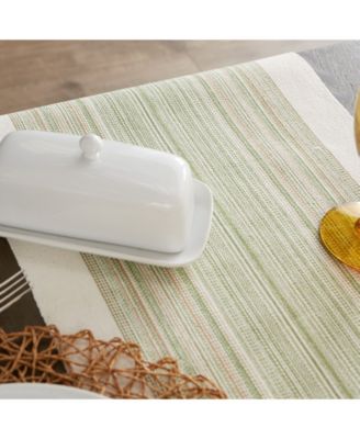 Striped Fringed Table Runner, 14" x 72"