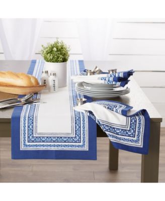 Porto Stripe Print Table Runner, 14" x 72"