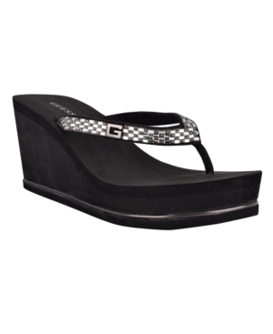 Guess Women's Sinndey Eva Flip Flop Wedge Sandal Women's Shoes