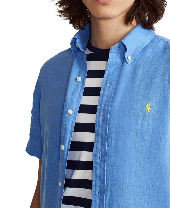 Polo Ralph Lauren Men's ShortSleeve Linen ButtonUp Macy's
