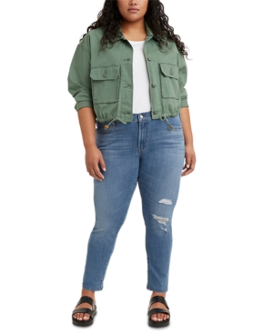 Levi's TRENDY PLUS SIZE 711 RIPPED SKINNY JEANS