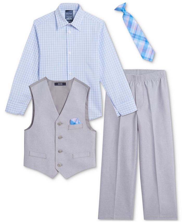 Nautica Baby Boys Shirt, Vest, Pants & Tie Set Macy's