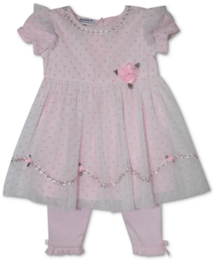 Blueberi Boulevard Baby Girls 2-Pc Tulle Tunic & Leggings Set