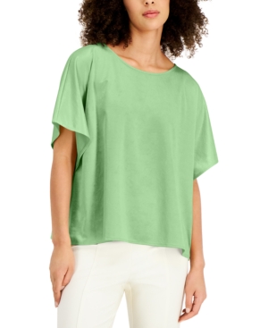 Alfani Draped-sleeve Top, Created For Macy's In Pistachio Green