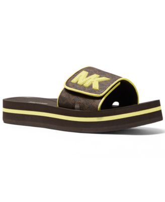 mk logo slide sandal