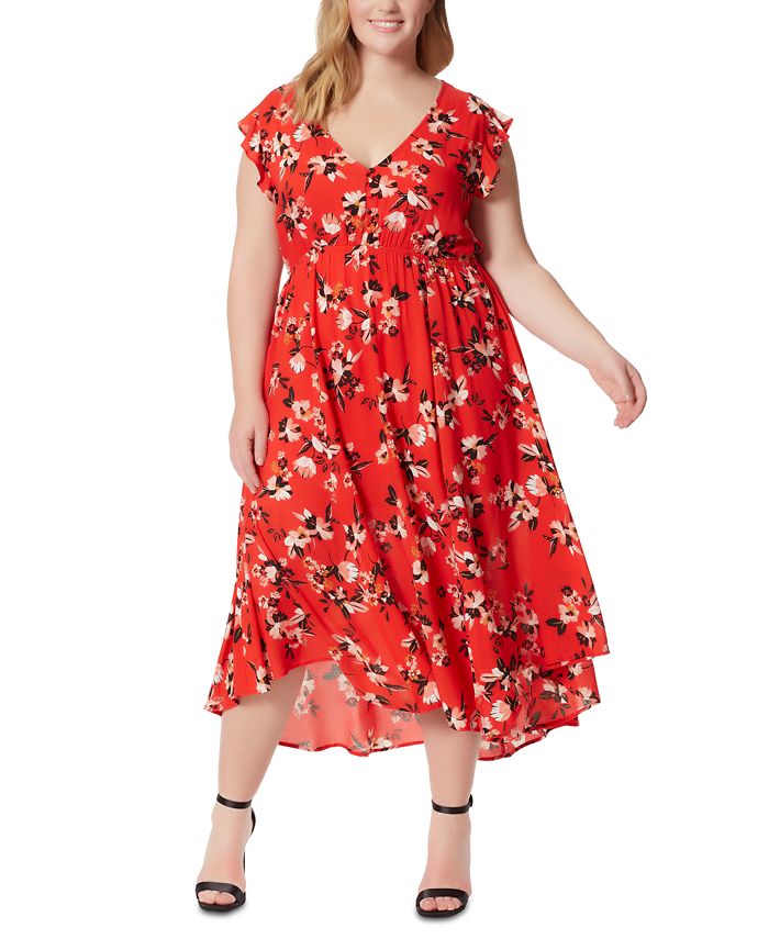 Jessica Simpson Trendy Plus Size Gabbie Printed Maxi Dress - Macy's