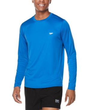 Speedo Men's Turbodri Upf 50+ Logo Graphic Swim T-shirt In Turkish Sea