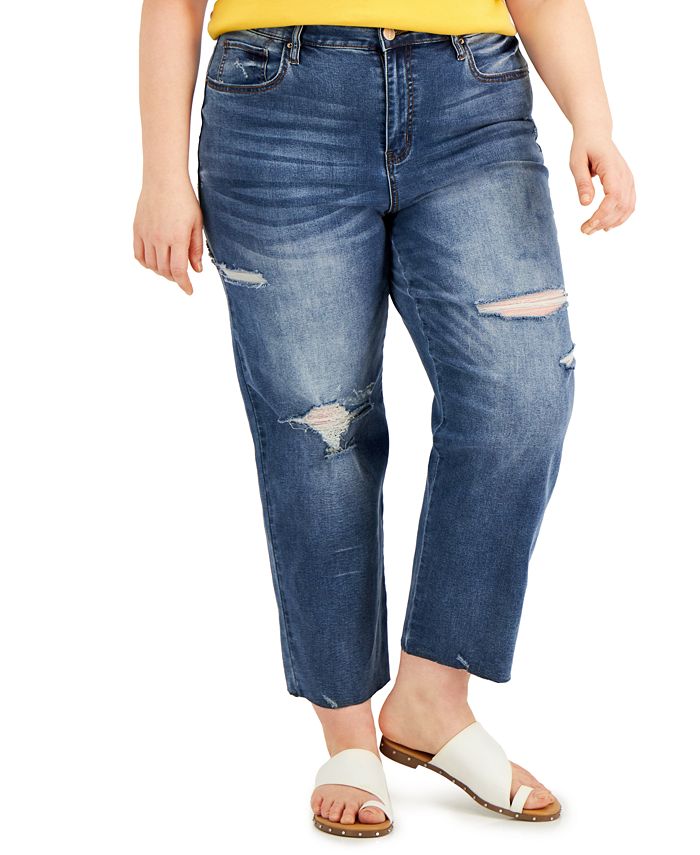 Dollhouse Trendy Plus Size Lorena Straight-Leg Jeans - Macy's