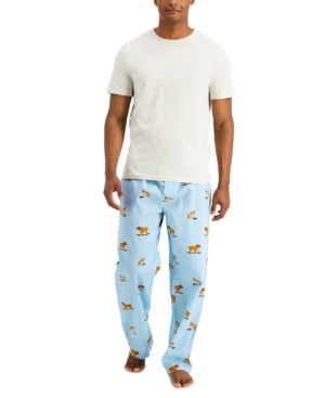 Club Room Men's Skating Bulldog Pajama Set