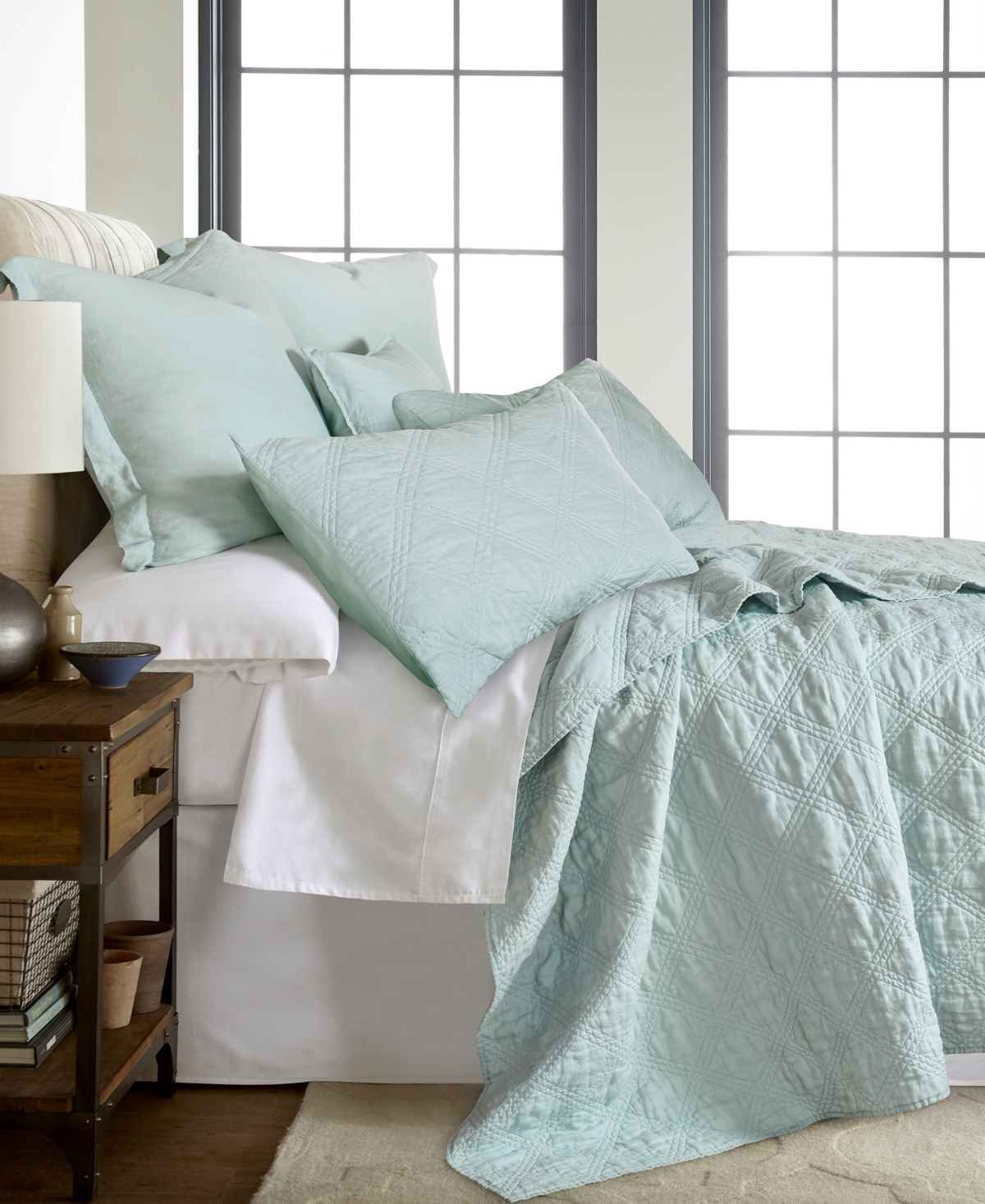 Levtex Washed Linen Relaxed Textured Quilt, King