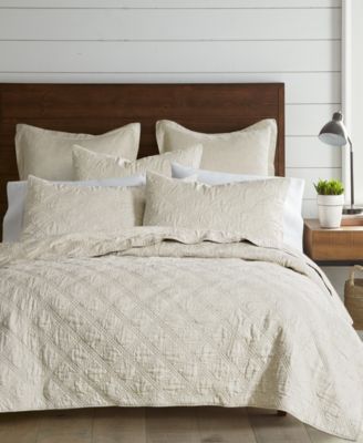 Washed Linen Quilted Sham, King