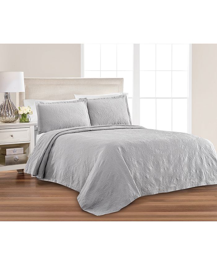 Martha Stewart Collection Floral Matelasse 100 Cotton Bedspread, Twin, Created For Macy's Macy's