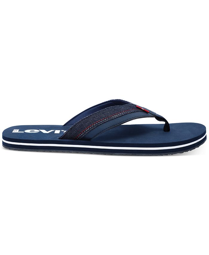 Levi's Men's Wordmark Slip-On Thong Sandals - Macy's