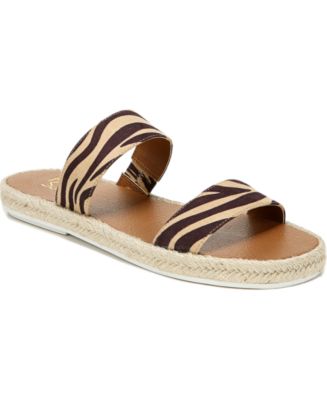 FRANCO SARTO Womens Brown Animal Print Strappy Posie Slip On Espadrille Shoes M main image 0