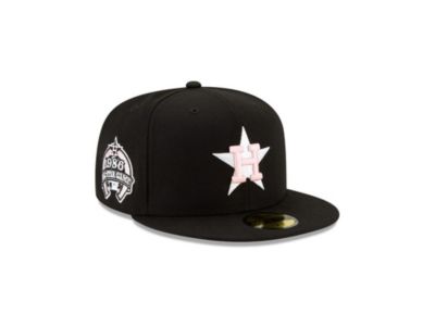 black and white houston astros hat