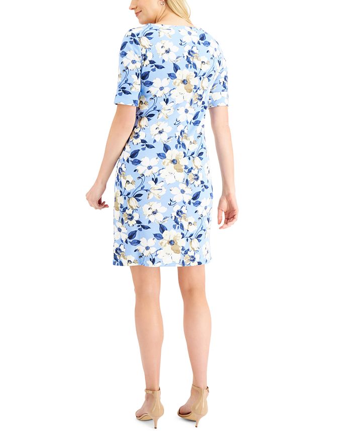 Karen Scott Tea Time Floral-Print Dress, Created for Macy's - Macy's